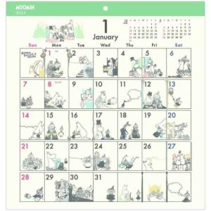 ムーミン キャラクター 2024Calendar 壁掛けカレンダー2024年 コミックデザイン 北欧｜cinemacollection