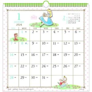 ディズニー キャラクター 2024Calendar 壁掛けカレンダー2024年 水彩スケジュール｜cinemacollection