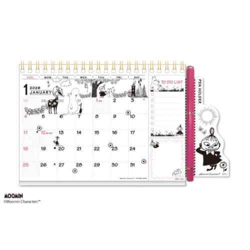 ムーミン ひょっこりスケジュール キャラクター 2026Calendar 卓上カレンダー2026年 ...