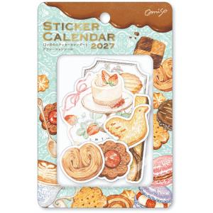 omiso 2027Calendar ステッカーカレンダー2027年 日本人作家 アート シールカレンダー 令和9年暦 APJ
