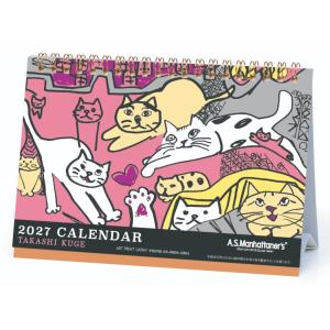 【予約】久下貴史 2027Calendar 卓上カレンダー2027年 MH 日本人作家 猫 アート インテリア 令和9年暦 APJ