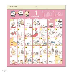 ちいかわ 2027Calendar 壁掛けカレンダー2027年 コミックデザイン スケジュール イラスト 書き込み インテリア 令和9年暦