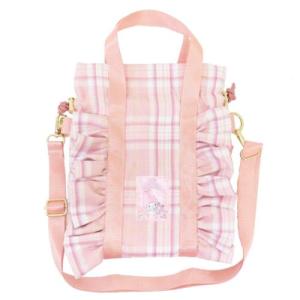 マイメロディコレクション」フリルハンドバッグ　タグ付き⭐ マイメロディコレクション」フリルハンドバッグ(FREE ピンク