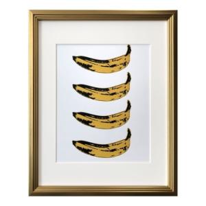 アンディ ウォーホール 壁掛け 額付き インテリアアート Andy Warhol　 POP ART Banana 1966x4 インテリア｜cinemacollection