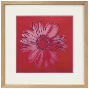 インテリア アート アンディ ウォーホール POP ART Daisy c 1982 crimson＆pink Andy Warhol 壁掛け 額付きポップアート｜cinemacollection