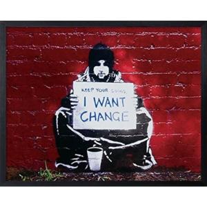 バンクシー アートフレーム 額付き インテリア Banksy I Want Change｜cinemacollection