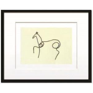 デザイナーズアート Pablo Picasso インテリア アート Le cheval(Silkscreen) 美工社 63×53cm 壁掛け 額付き シルクスクリーン 通販｜cinemacollection
