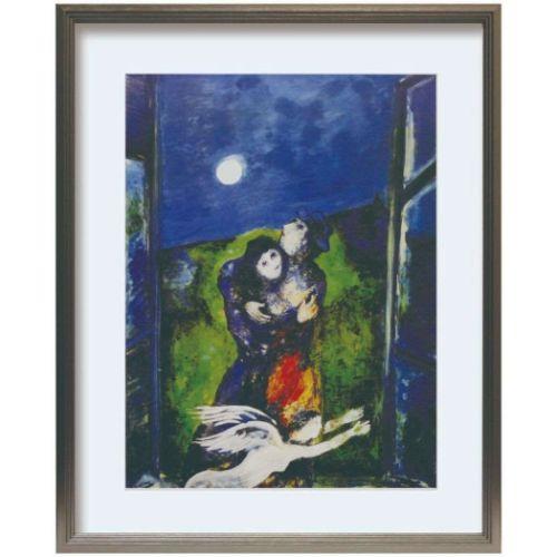 アートポスター シャガール Marc Chagall Lovers in the moonight ...