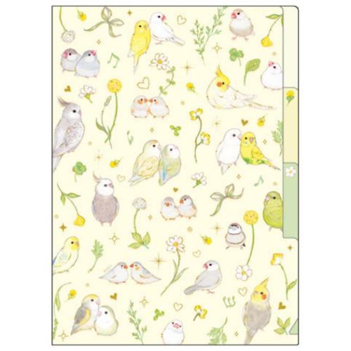 たけいみき グッズ ポケットファイル ガーリーイラスト A5クリアファイル 3ポケット ナチュラルバ...