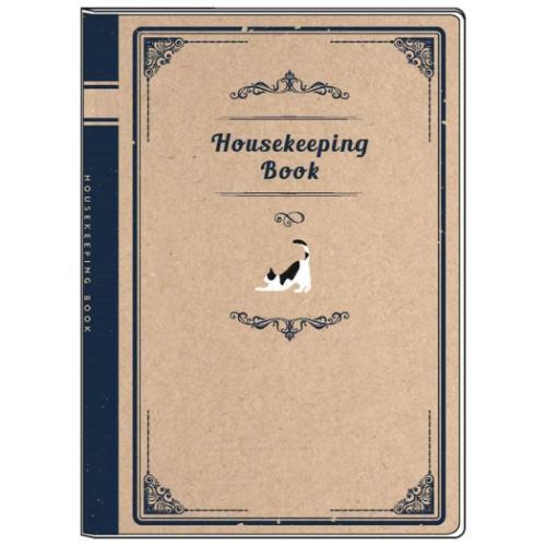 ハウスキーピングブック みんなの文具 簡単家計簿 A5 ねこ ハチワレねこ 主婦 主夫