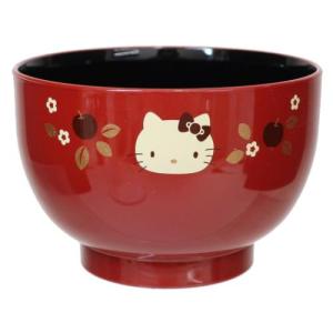 ハローキティ サンリオ キャラクター お椀 塗汁椀 赤 はろうきてぃ花林檎 爆買