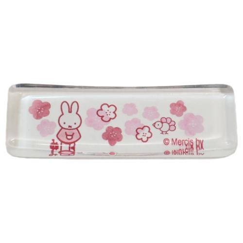 ミッフィー グッズ 箸置き 絵本キャラクター ガラス角箸置き ほのか 花