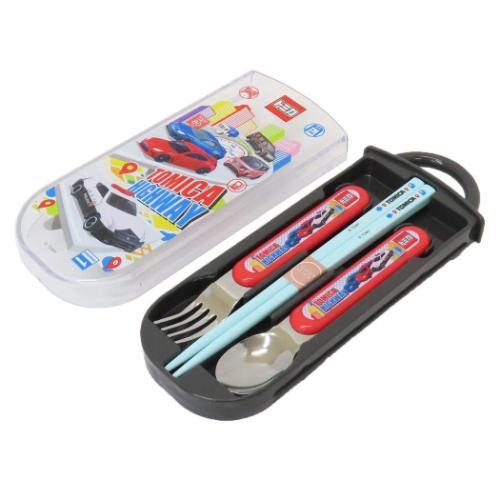 トミカ TOMICA キャラクター お箸＆フォーク＆スプーンセット 抗菌食洗対応スライドトリオセット