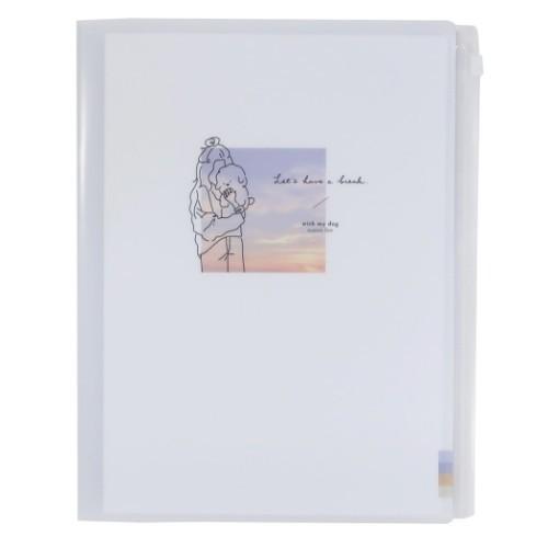 ファイル ジップファスナー付 6ポケット A4 クリアファイル ニュアンスライン パートナー 新学期...