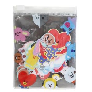 BT21 商品 フレークシール キャラクター 塩ビケース入りステッカー