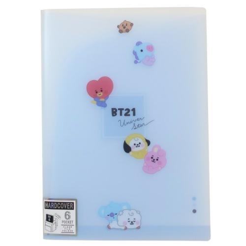 BT21 LINE FRIENDS キャラクター クリアファイル A4 6ポケット カラー ポケット...