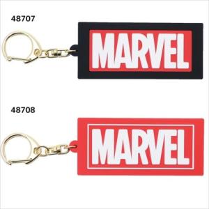 MARVEL キーリング ラバーキーホルダー BOXロゴ マーベル クラックス マスコット プチギフト キャラクター グッズ プレゼント バレンタイン｜cinemacollection