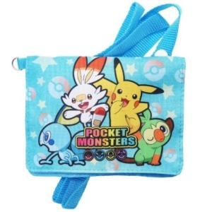 ポケットモンスター ショルダー付きおでかけウォレット クリップポーチ ブルー ポケモン グッズ キャラクター