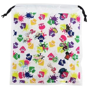 スプラトゥーン 2 ポリ きんちゃく イカ総柄 グッズ ビニール