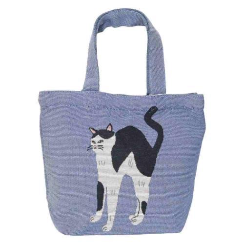 トートＭ ouaf ouaf＆miaou marche ランチトート ねこ フレンズヒル クロブチ ...