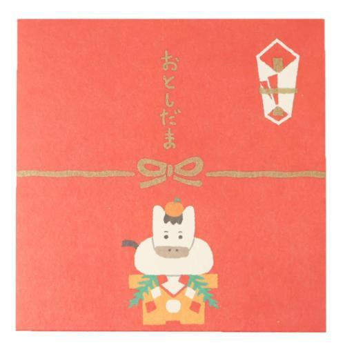 ぽち袋 ふわり年賀ぽち袋二つ折り 5枚入り うま鏡餅 フロンティア