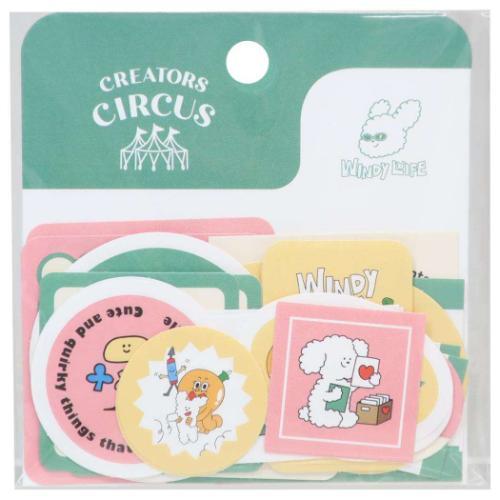 フレークシール BALLOON FRIENDS ダイカットミニシール いぬ クリエイターズサーカス ...