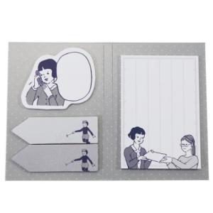 付箋 吹き出し のおすすめランキング 付箋 ブック型 ふせん セット オトナ女子の気くばり文具 灰 ますこえり グッズ ステーショナリー
