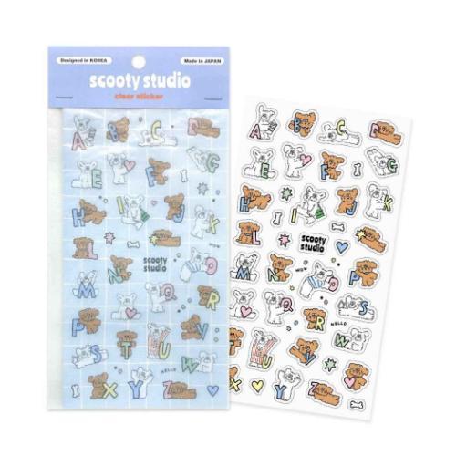 シールシート scooty studio クリアシール alphabet studio フロンティア