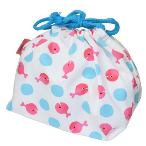 ランチ巾着 五味太郎 ランチ袋M きんぎょがにげた みずたま ランチ雑貨 新学期準備