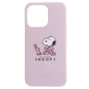 グルマンディーズ iPhone 13 Pro用 耐衝撃TPUケース ピーナッツ うさぎ SNG-599C