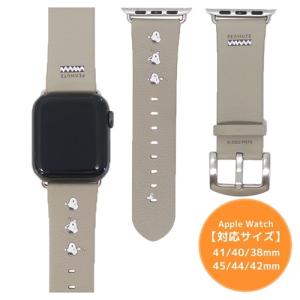 スヌーピー Apple Watch レザーバンド ピーナッツ アップルウォッチ替えバンド