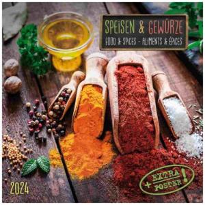 2024 Calendar artwork STUDIOS 壁掛けカレンダー2024年 Food ＆ Spices/Speisen und Gewurze｜cinemacollection