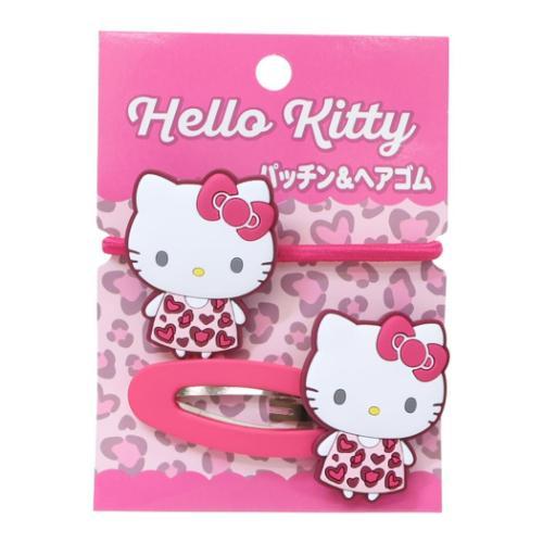 サンリオキャラクターズ パッチン&ヘアゴム ハートレオパード