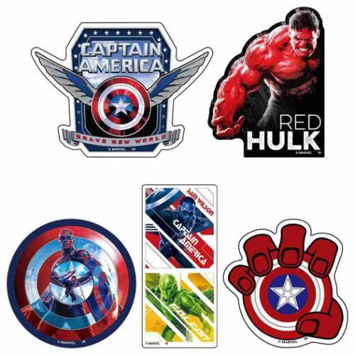 キャプテンアメリカ：ブレイブ ニュー ワールド ダイカットシール ステッカーセット 5枚入り MAR...