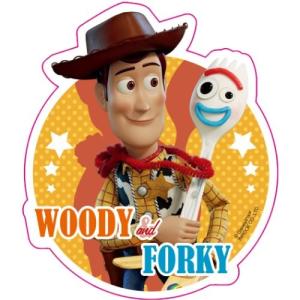 トイストーリー 4 グッズ ビッグ シール ダイカット ステッカー ウッディ＆フォーキー ディズニー キャラクター インロック
