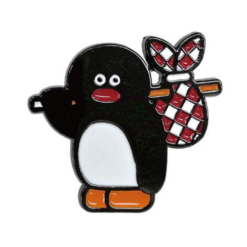 ピンバッジ PINGU×松本セイジ ピンズ Travel ピングー アイアップ