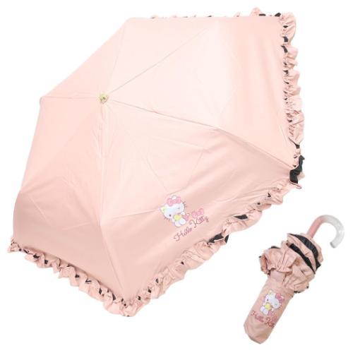 ハローキティ キャラクター 折りたたみ傘 晴雨兼用折畳傘フリルタイプ ドリーム サンリオ