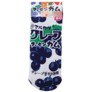 女性用 靴下 お菓子 パッケージ ソックス レディース ソックス グレープ フーセンガム ジェイズプランニング プチギフト