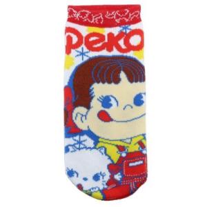 不二家のペコちゃん レディースソックス 女性用靴下 オーバーオール キャラクター