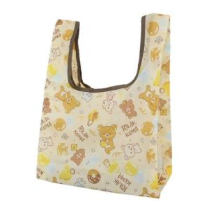 リラックマ グッズ エコバッグ キャラクター ポケット付きプチエコバッグ クリーム