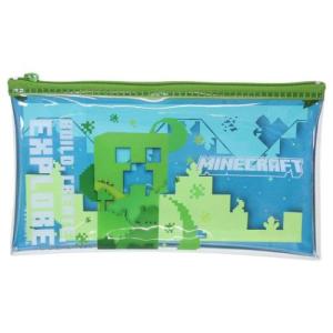 マインクラフト クリアポーチ ビニールフラットポーチ グリーン Minecraft ケイカンパニー｜cinemacollection