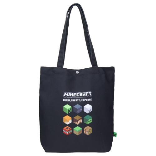 マインクラフト トートバッグ 手提げかばん ブラック Minecraft ゲームキャラクター