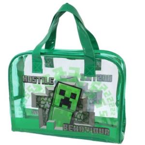 マインクラフト Minecraft ゲームキャラクター プールバッグ ビニールトート クリーパー｜cinemacollection