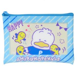 Coboca+ 合皮 シマエナガ プレート リボン付き ポーチ レディース