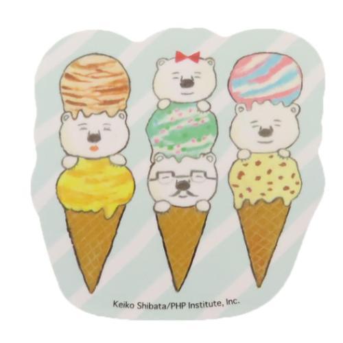 しろくまシリーズ ステッカー ダイカットシール アイス 絵本キャラクター
