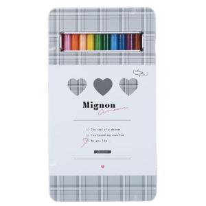 MIGNON AMOUR 色鉛筆 缶入り 12色 いろえんぴつ 通販 新入学 グッズ