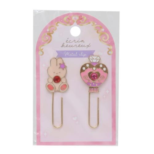 クリップ ECRIN HEUREUX エクランウルー ストーン付クリップ 魔法少女 事務用品 書類整...