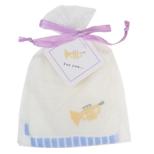 ハンドタオル 部活シリーズ プチタオル IN 巾着 吹奏楽 トランペット ギフト プレゼント