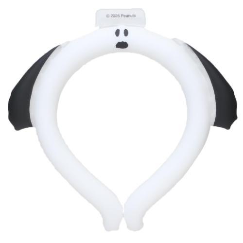 スヌーピー キャラクター 夏用クールネック 立体アイスループ M ストレートフェイス