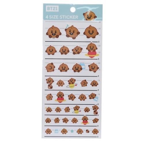 SHOOKY BT21 4サイズ ステッカー LINE FRIENDS グッズ シール シート キャ...